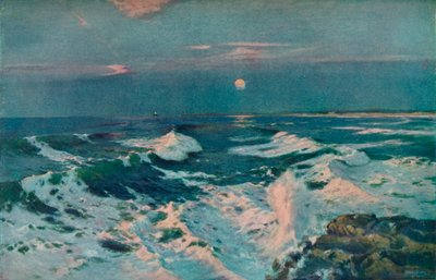 Gün Batımı ve Ay Arasında, c1910 by Albert Julius Olsson