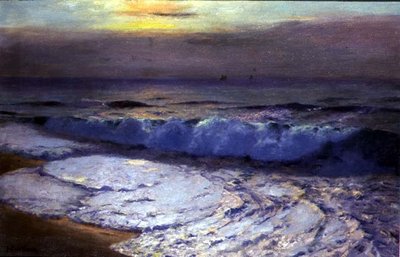 Breaking Wave, Alacakaranlık (tuval üzerine yağlı boya) by Albert Julius Olsson