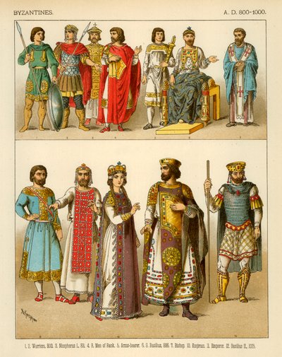 Bizans Kostümü MS 800-1000 by Albert Kretschmer