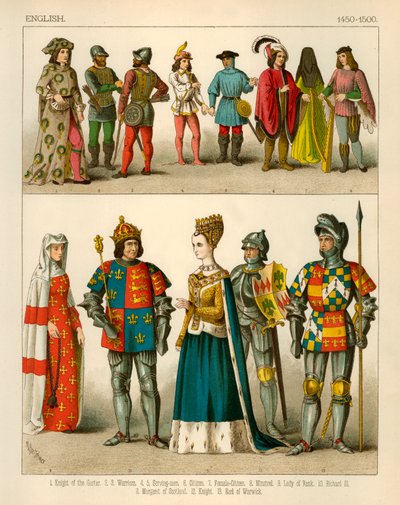 İngiliz Kostümü 1450-1500 by Albert Kretschmer