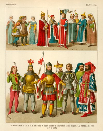 Alman Kostümü 1400-1450 by Albert Kretschmer