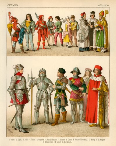 Alman Kostümü 1450-1500 by Albert Kretschmer