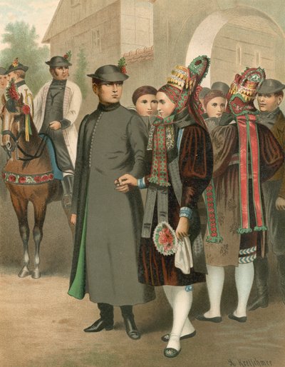 Alman kostümü, Altenburg by Albert Kretschmer