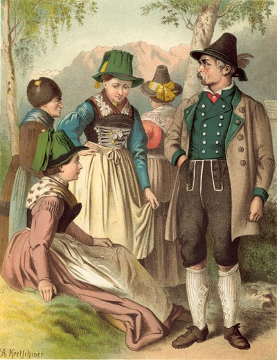Alman kostümü, Bayern Lachenau by Albert Kretschmer