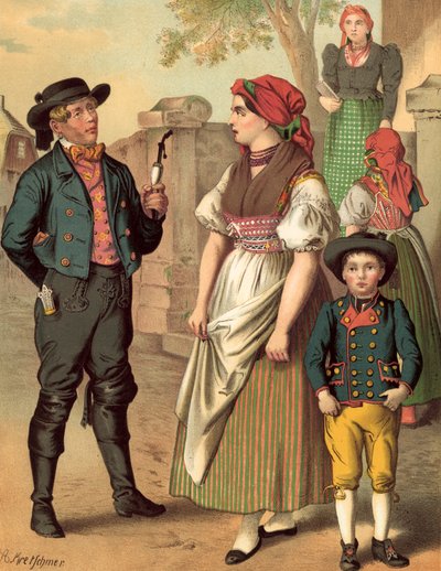 German costume, Bohmen, Hayd by Albert Kretschmer