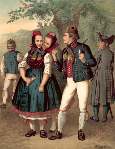 Alman kostümü, Chur-Hessen ve Schwalm by Albert Kretschmer