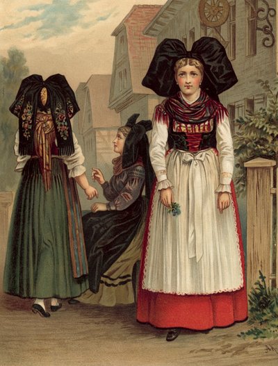 Alman kostümü, Elsass Geispolsheim by Albert Kretschmer