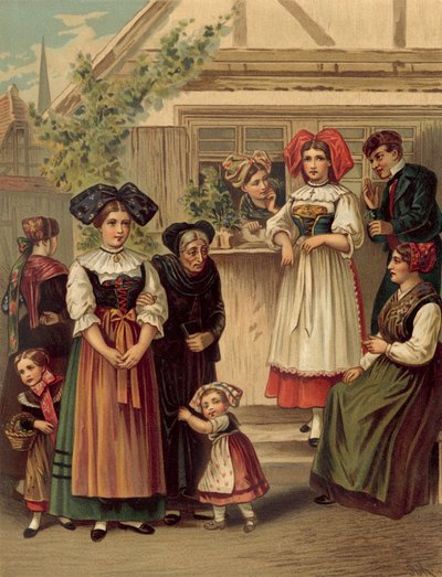 Alman kostümü, Strasbourg çevresinde Alsace by Albert Kretschmer