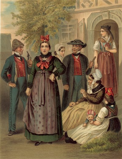 Alman kostümü, Elsass Um Weissenburg by Albert Kretschmer