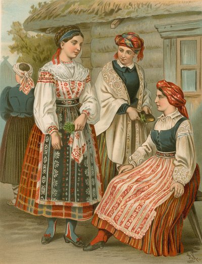 Alman kostümü, Litauen by Albert Kretschmer