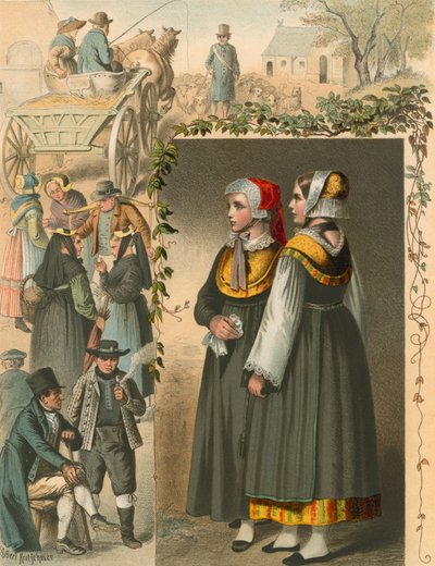 Alman kostümü, Mecklenburg by Albert Kretschmer