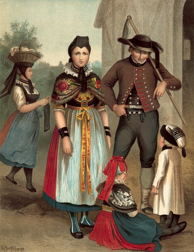 Alman kostümü, Nieder-Churhessen, Nenndorf by Albert Kretschmer