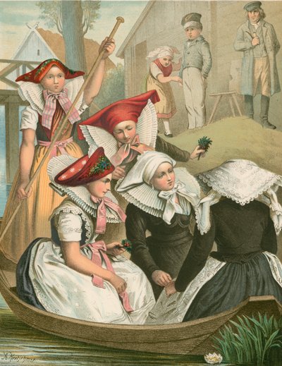 Alman kostümü, Preussen, Spreewald by Albert Kretschmer