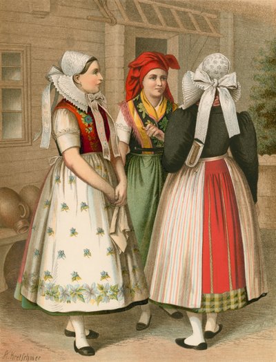 Alman kostümü, Preussen, Spreewald by Albert Kretschmer