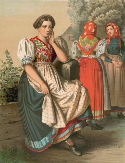 Alman kostümü, Schlesien, Tzarnowany by Albert Kretschmer