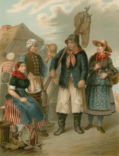 Alman kostümü, Schleswig-Holstein, An den Kusten by Albert Kretschmer