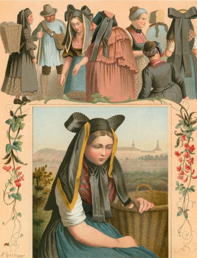Alman kostümü, Thüringen by Albert Kretschmer