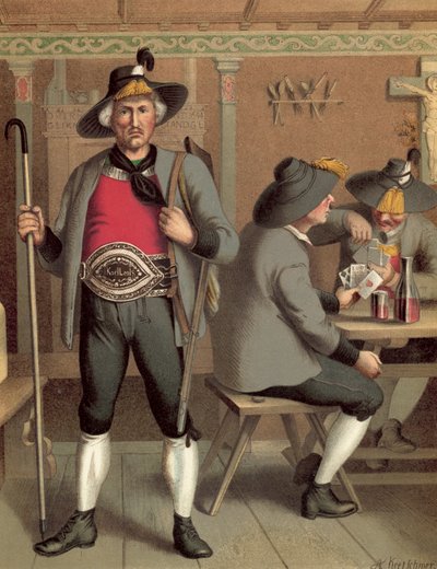 Alman kostümü, Tyrol Billerthal by Albert Kretschmer