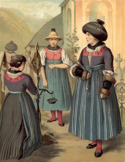 Alman kostümü, Tirol, Yolcu by Albert Kretschmer