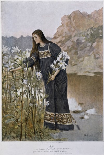 Bir kadın iris üfler - Lynch tarafından, 20. yüzyılın başlarında by Albert Lynch