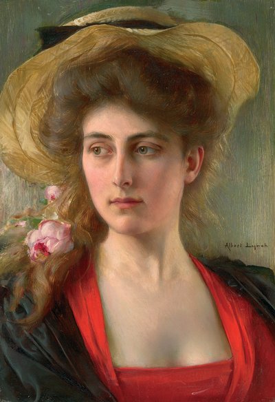Elegante (panelde yağ) by Albert Lynch