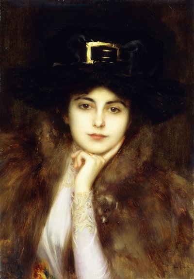 Zarif Bir Hanımın Portresi, by Albert Lynch