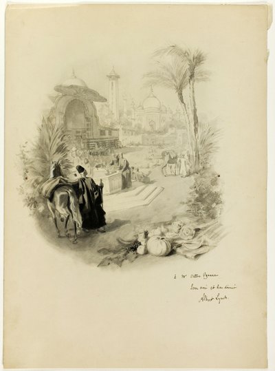 Golconda Kraliçesi Aline için İllüstrasyon Çalışması by Albert Lynch