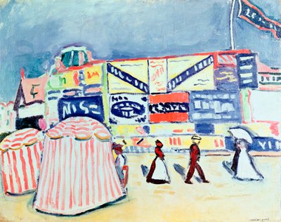 Trouville'deki reklam panoları by Albert Marquet