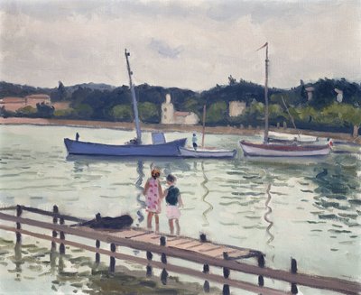 Çocuklar ve Yelkenliler; Porquerolles'daki Çocuklar by Albert Marquet