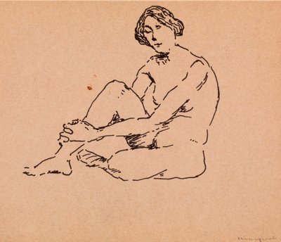 çıplak Oturmuş by Albert Marquet