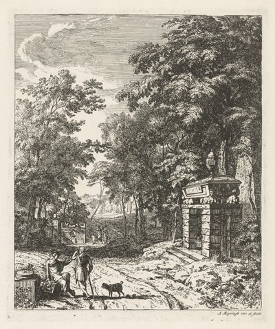 Mezar anıtında iki kişi Manzaralar (dizi başlığı) by Albert Meyering