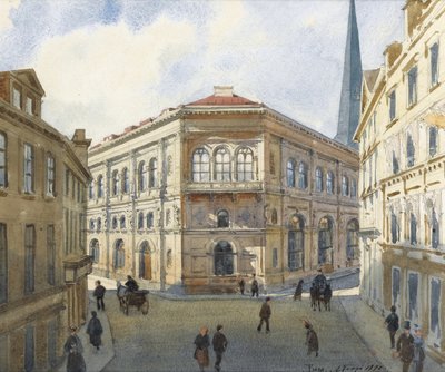 Riga Menkul Kıymetler Borsası Görünümü by Albert Nikolaevich Benois