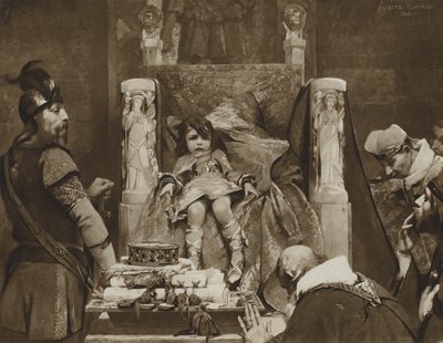 Clovis II, Franks Boy Kind (lito) by Albert Pierre René (after) Maignan