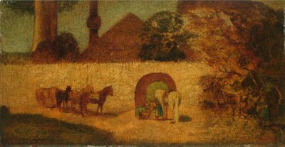 Peygamber Türbesi yanında, c.1882 (panel üzeri yağlı boya) by Albert Pinkham Ryder