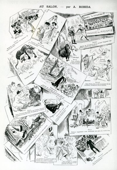 Salonda, 'La Caricature'dan, No. 283, 30 Mayıs 1885 by Albert Robida