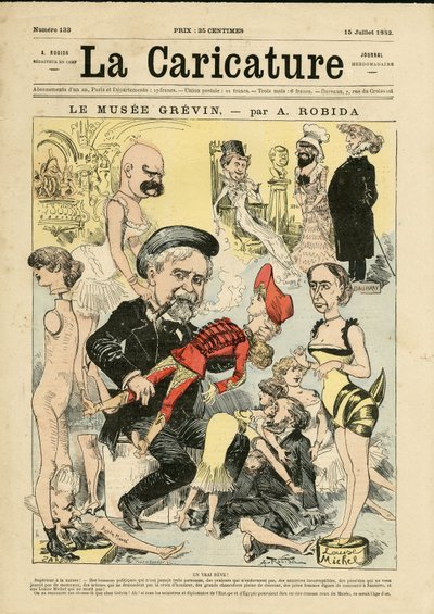 La Caricature#39;ın (1880) Kapağı için Albert Robida#39;nın (1848-1926) çizimi by Albert Robida