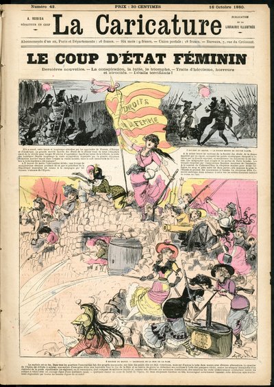 La Caricature#39;ın (1880) Kapağı için Albert Robida#39;nın (1848-1926) çizimi by Albert Robida