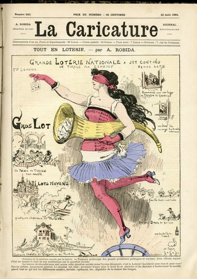 Karikatür Kapağı (1880) için Albert Robida#39;nın (1848-1926) çizimi by Albert Robida