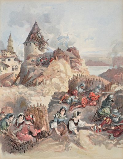 Marsilya kuşatmasındaki kadınlar, George G. Toudouze tarafından yazılan 