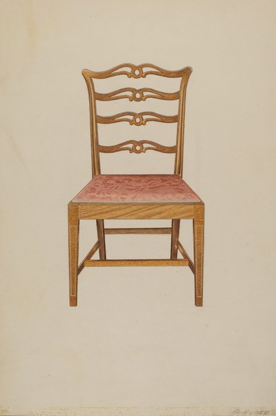 Merdiven Sırtlı Sandalye by Albert Ryder