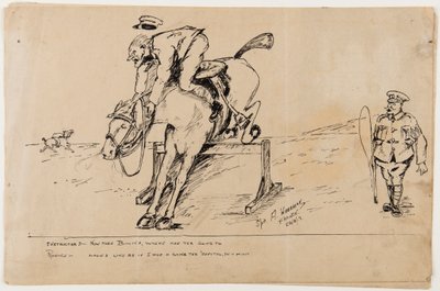 Birinci Dünya Savaşı karikatürü, 22 Eylül 1917 (kağıt üzerinde kalem ve mürekkep) by Albert Warbrick