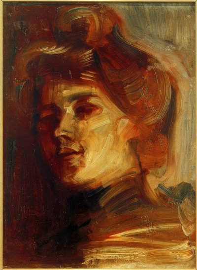 Bayan şapkalı by Albert Weisgerber