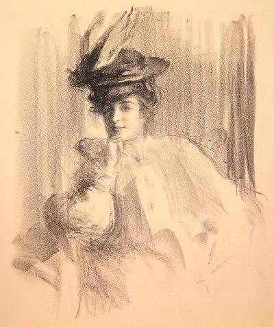 Tüy Şapkalı Lili, 1907 by Albert de Belleroche