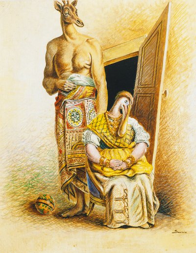 Savurgan Oğul'un Ayrılışı by Alberto  Savinio