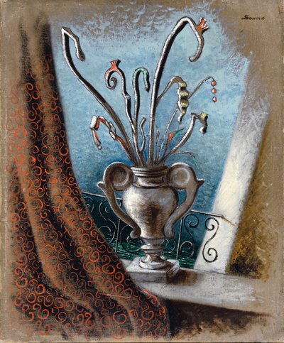 Fleurs (tuval üzerine yağlıboya) by Alberto  Savinio