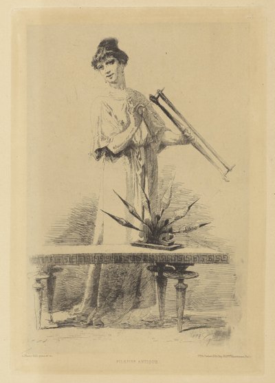 dönen kadın Fileuse antika (nesne üzerindeki başlık) by Alberto Maso Gilli