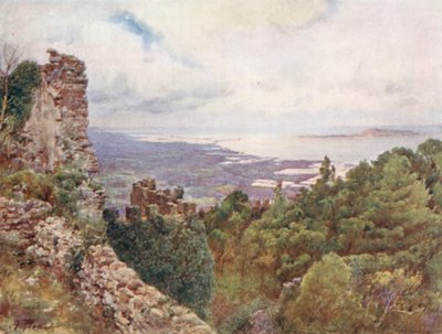 Trapani ve Aigousa Adası yakınlarındaki sahil, Roma Deniz Zaferi Sahnesi, MÖ 242. by Alberto Pisa