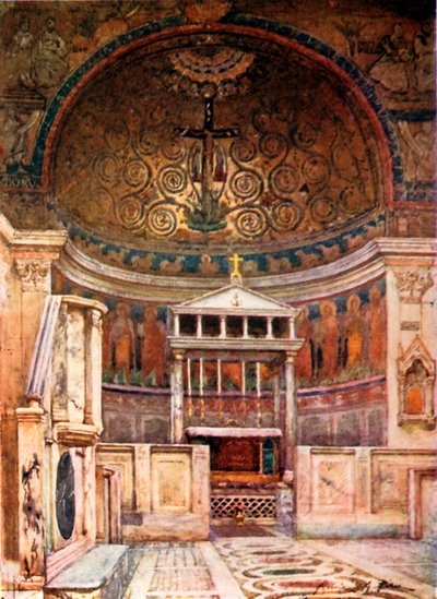 San Clemente, Koro ve Üst Kilise Tribünü by Alberto Pisa