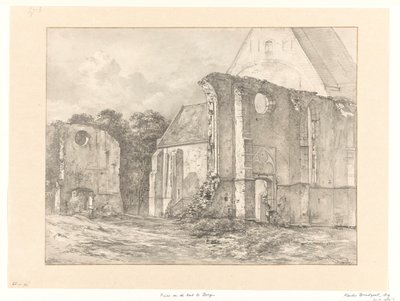 Bergen'deki kilise kalıntıları by Albertus Brondgeest