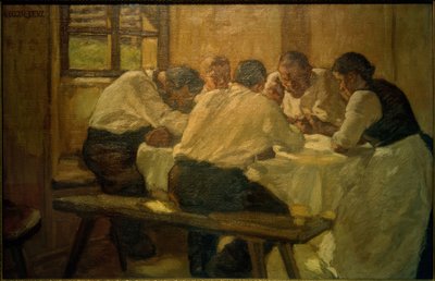 Öğle Yemeği (Çorba, Sürüm II) by Albin Egger Lienz